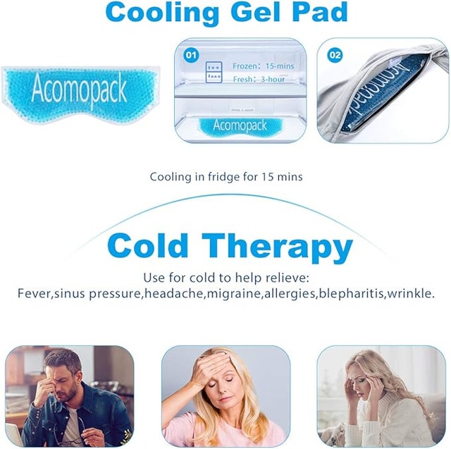 ACOMOPACK Weighted Sleep Mask - Hot/Cool Gel - photo 3
