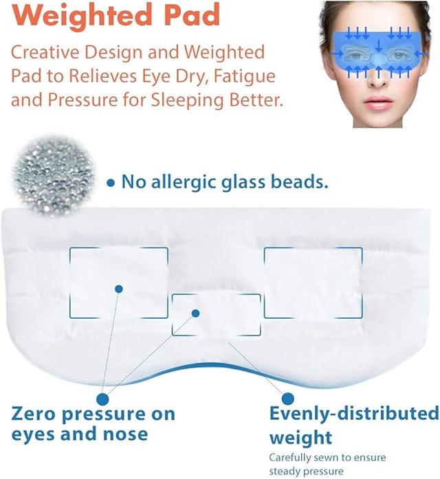 ACOMOPACK Weighted Sleep Mask - Hot/Cool Gel - photo 4