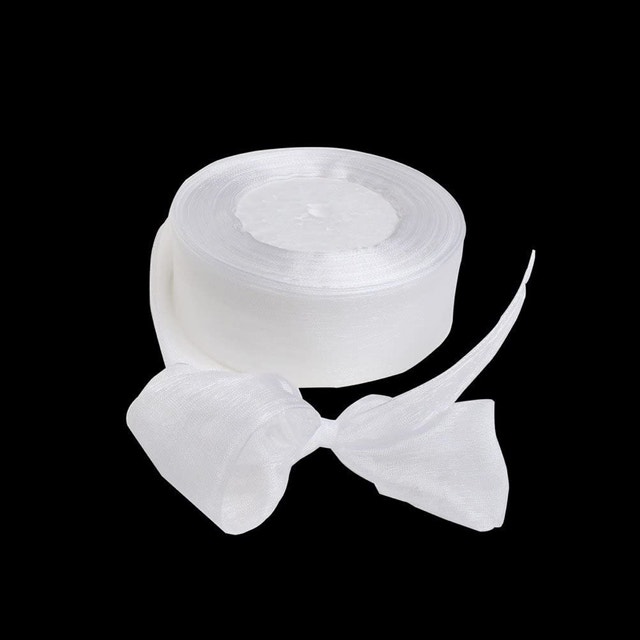 White Shimmer Sheer Ribbon