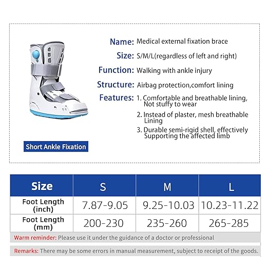 Medical Inflatable Walking Boot - Size Small - photo 3
