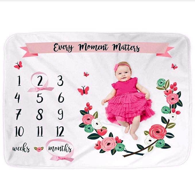 Baby milestones blanket