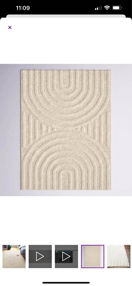 Beige shag area rug