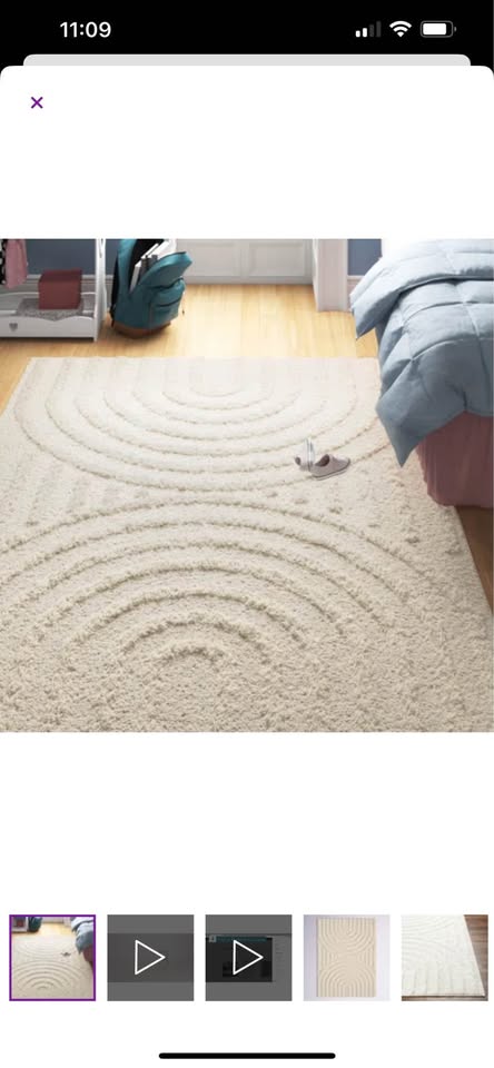 Beige shag area rug - photo 2
