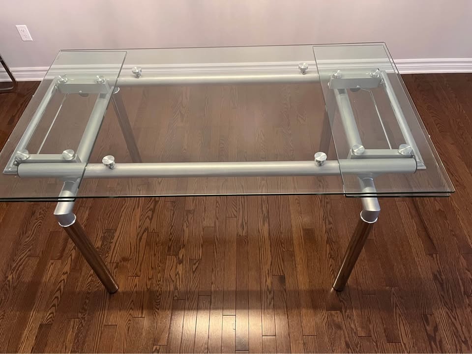 Modern Glass & Chrome Dining Set - Seats 6 - photo 5