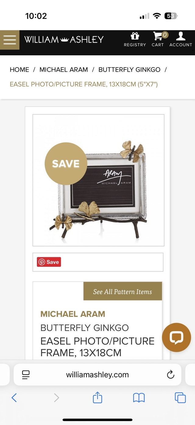 Michael Aram Butterfly Ginkgo Easel Frame - photo 4