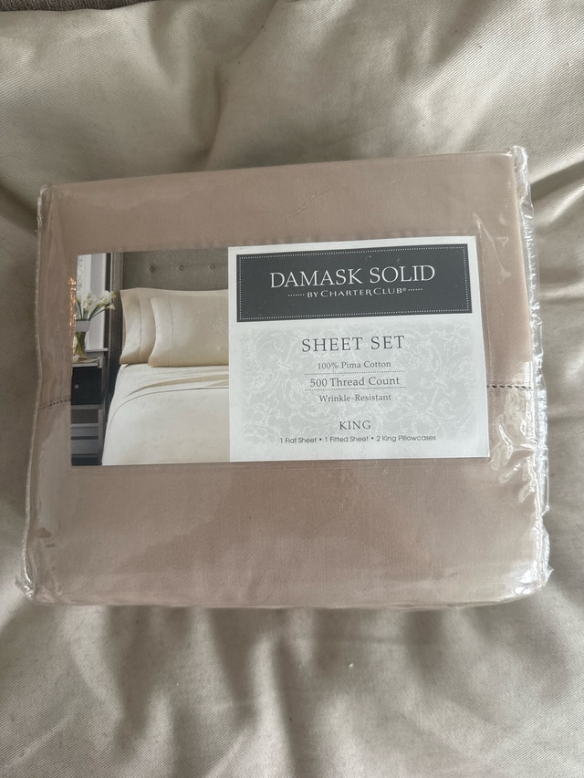 Damask Solid Bed Sheet Set with Pillow Cases