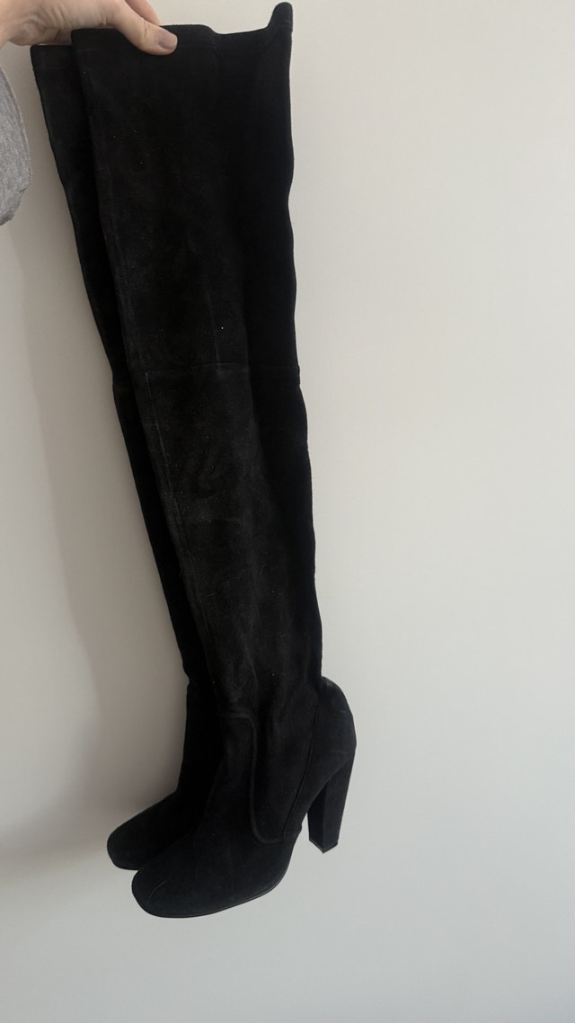 Suede Over the Knee Boots - Size 40