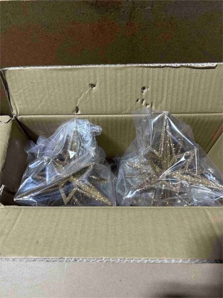 Soulchen Christmas Moravian Star Ornaments 7.5'' (Gold, 6 Pcs) - photo 2