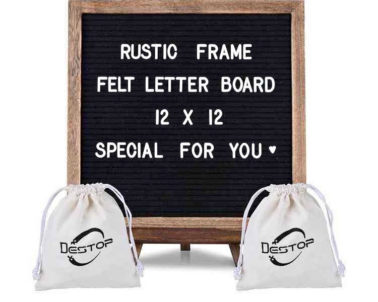 Felt Letter Board with Rustic Frame