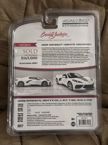Greenlight Barrett-Jackson 2020 Corvette 1:64 Diecast - photo 2