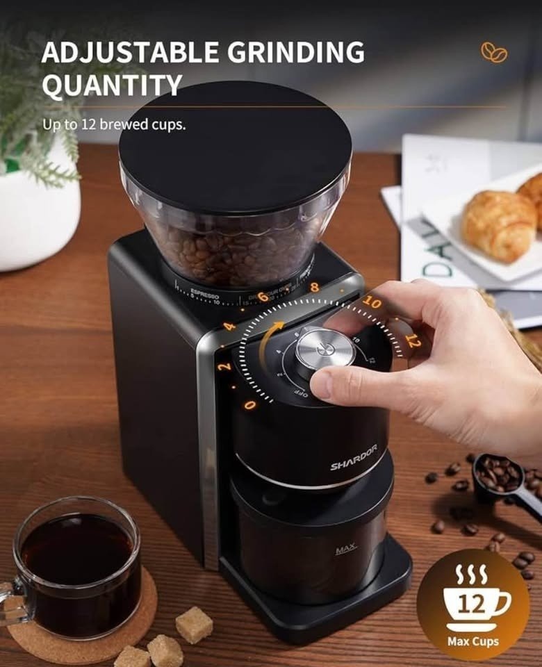 SHARDOR Conical Burr Coffee Grinder - 35 Grind Settings - photo 5