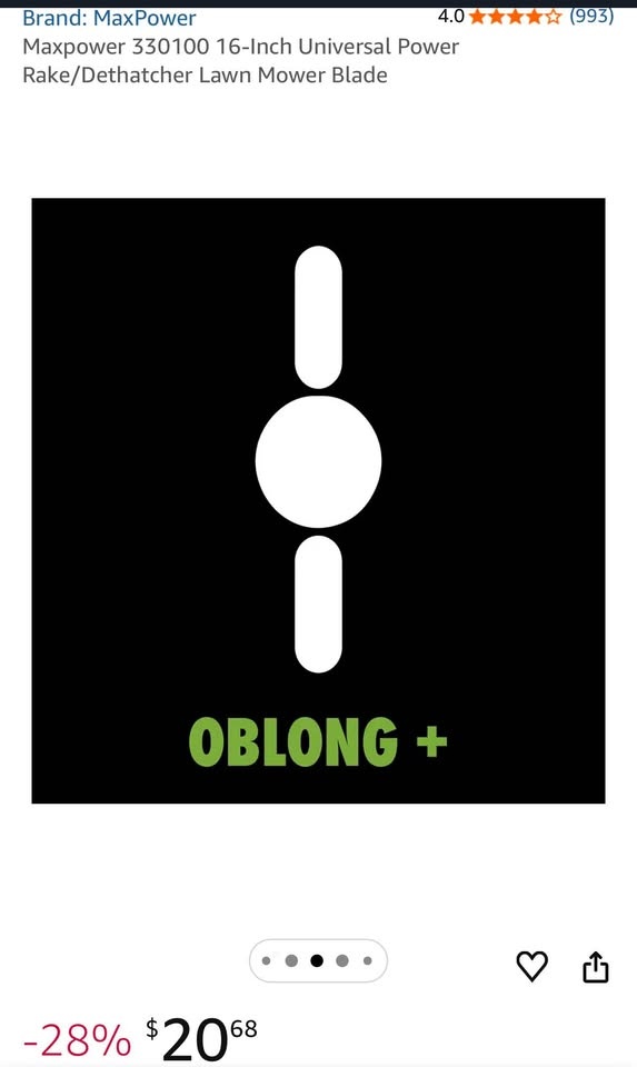 Max Power 16" Universal Power Rake Dethatcher Lawn Mower Blade - photo 5