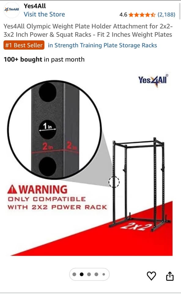 Yes4All Olympic Weight Plate Holder Attachment - photo 5