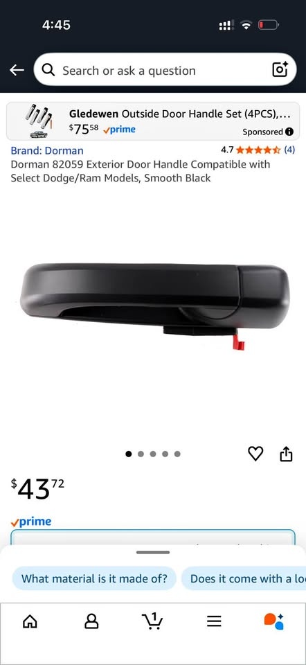 Doorman 92059 Door Handle for Dodge Ram