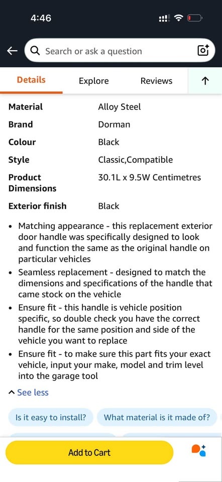 Doorman 92059 Door Handle for Dodge Ram - photo 3
