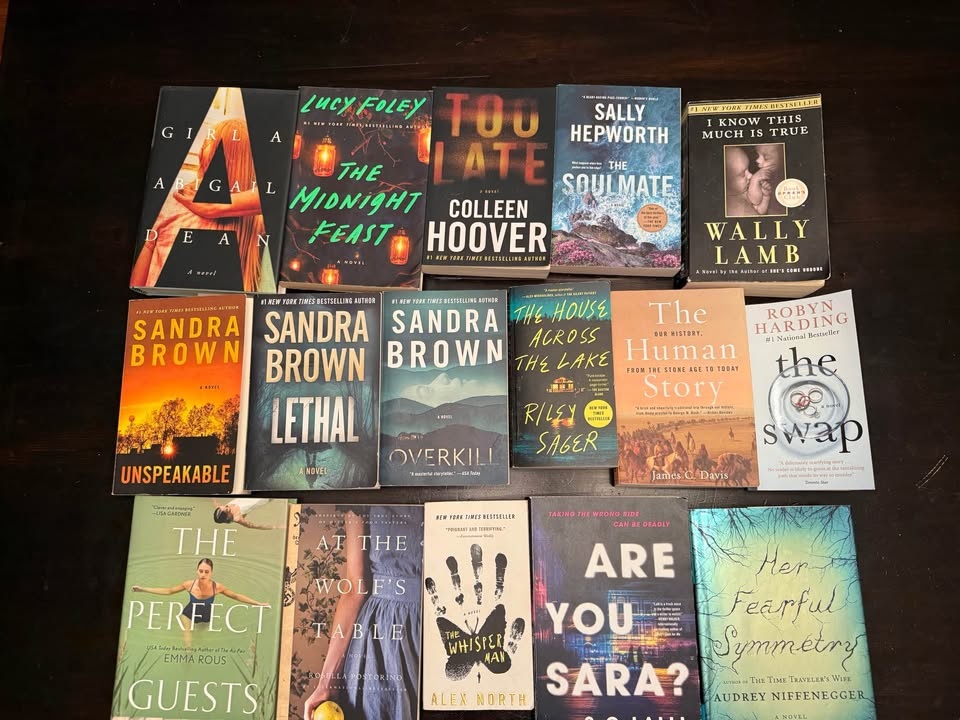 Basket of 16 gently used books. A mix of hardcover and paperback - photo 2