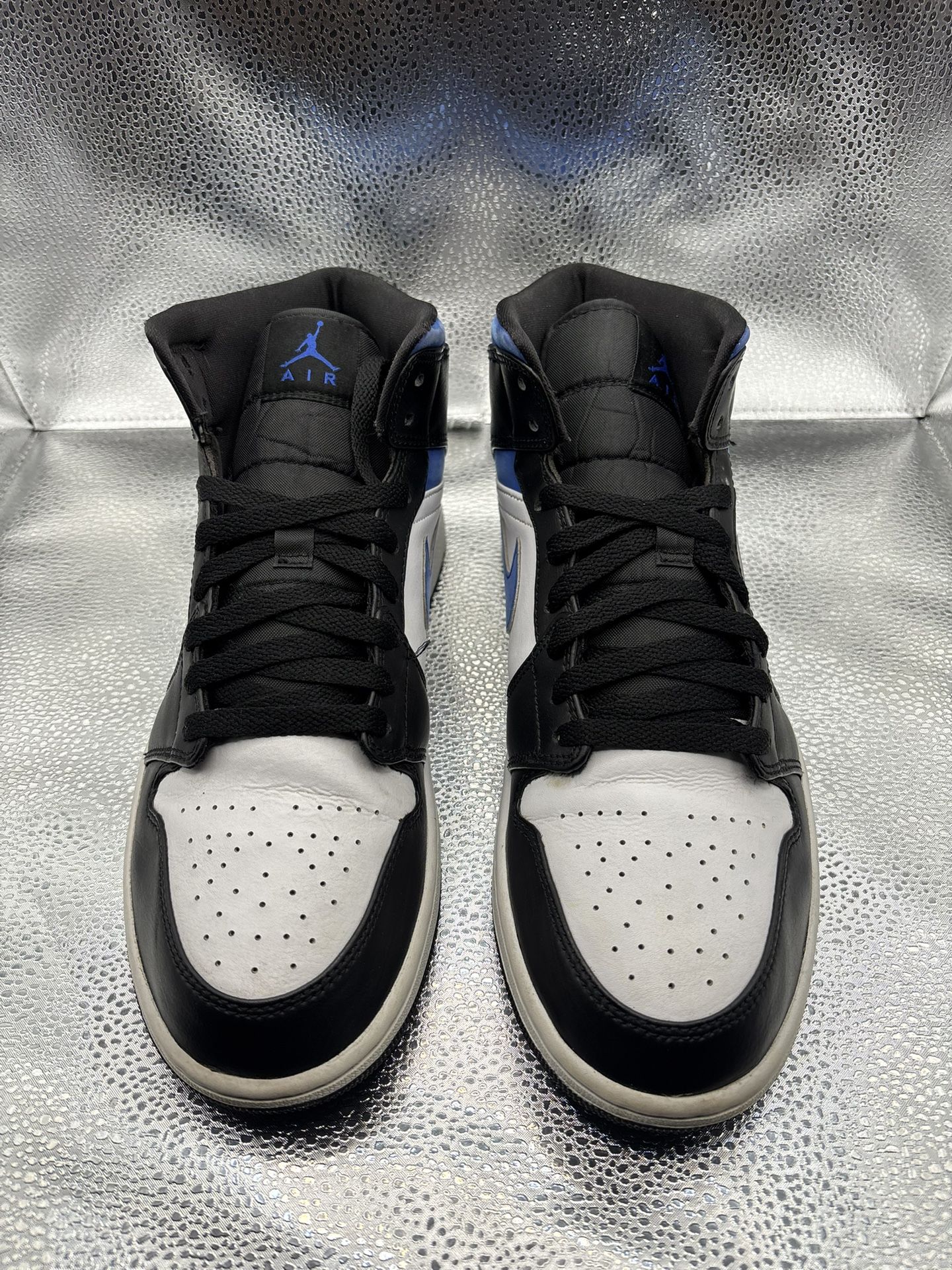 Air Jordan 1 Mid White Black Racer Blue - photo 2