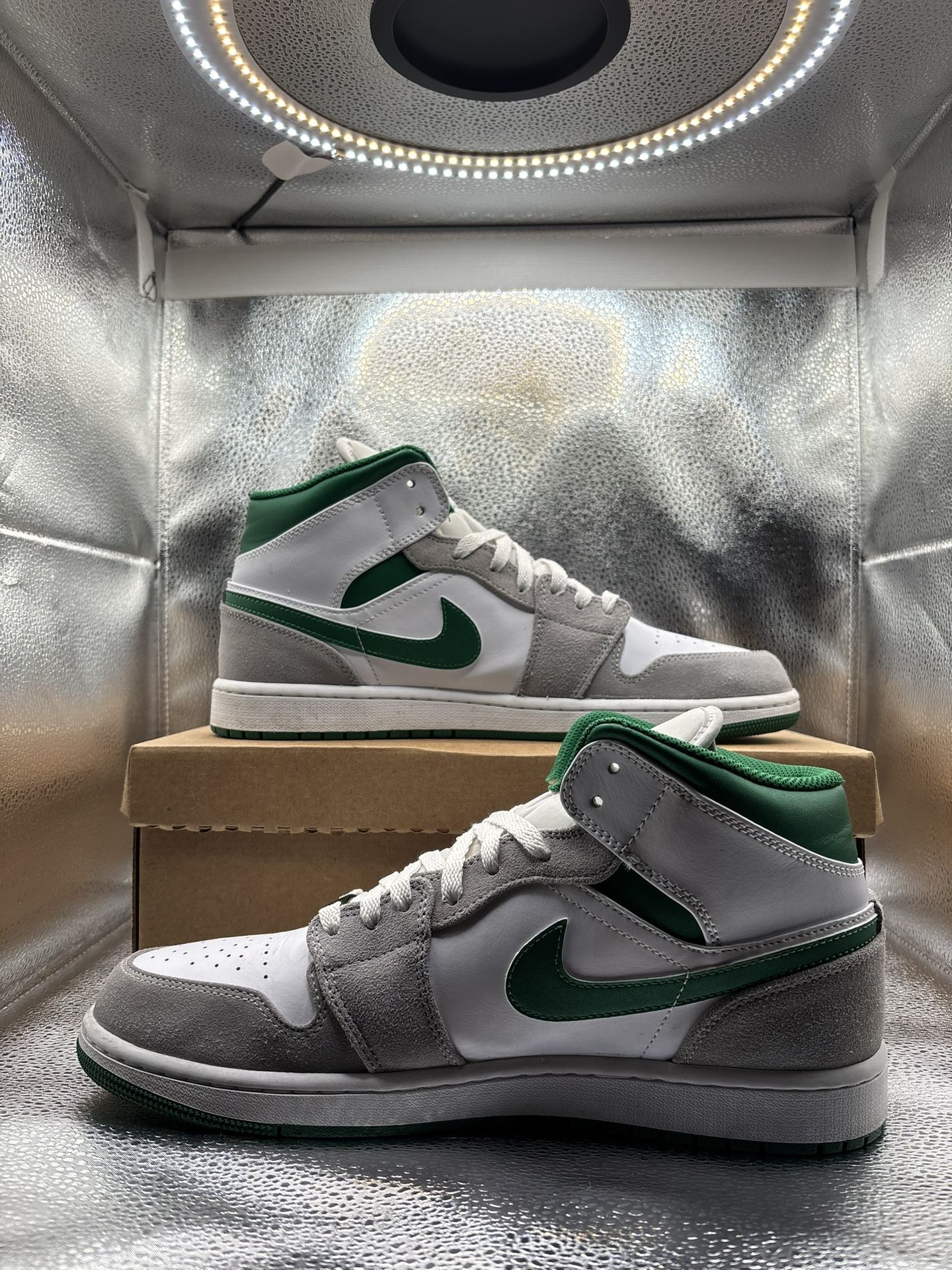 Air Jordan 1 Mid Grey Green - photo 5