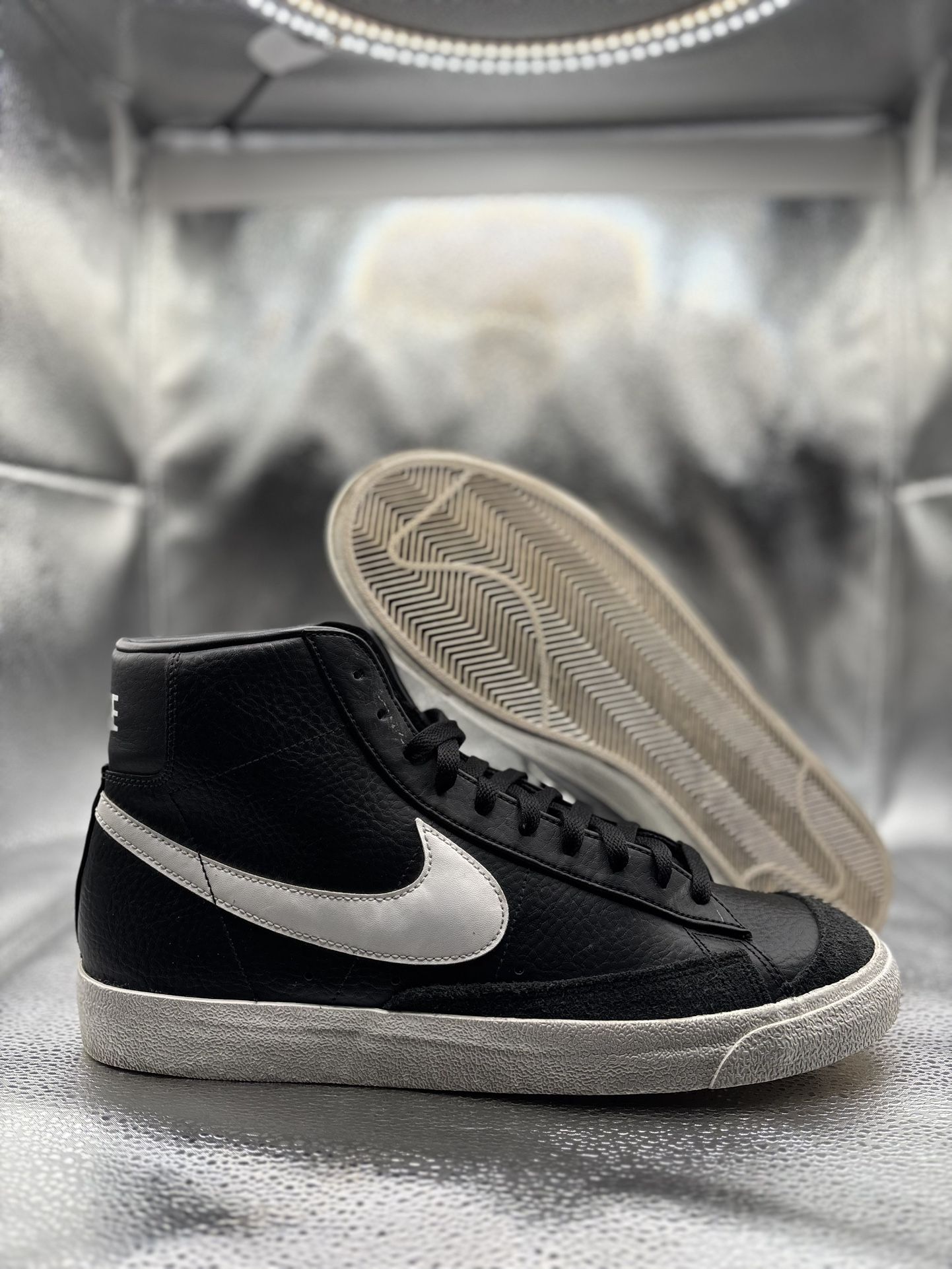 Nike Blazer High Black White Men's Size 13