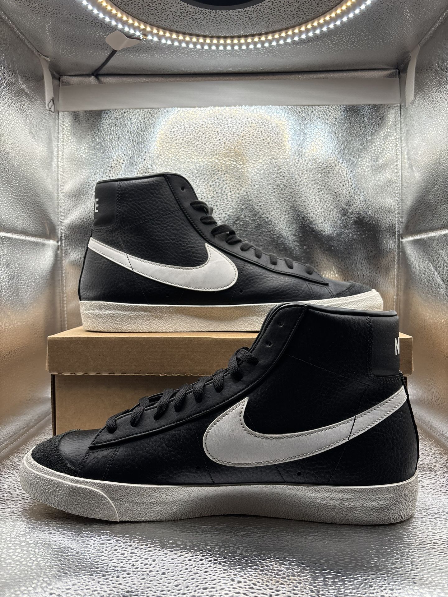 Nike Blazer High Black White Men's Size 13 - photo 5