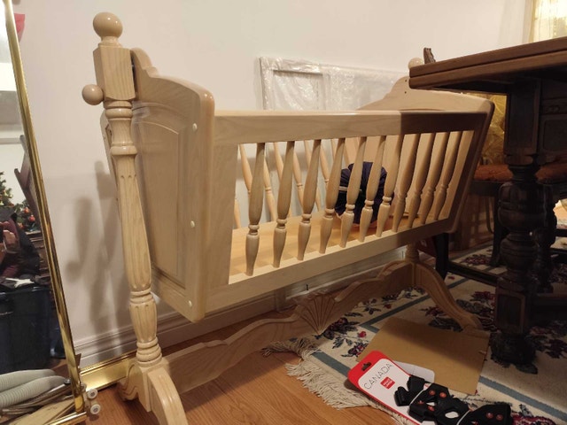 Handmade Solid Oak Cradle - photo 2