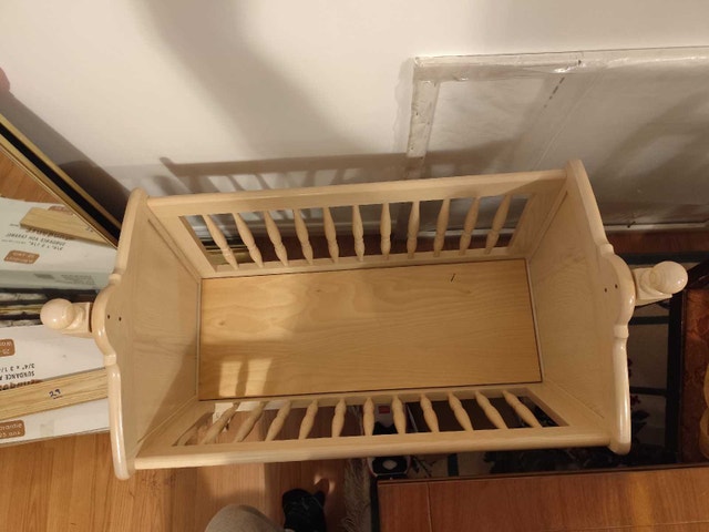 Handmade Solid Oak Cradle - photo 3