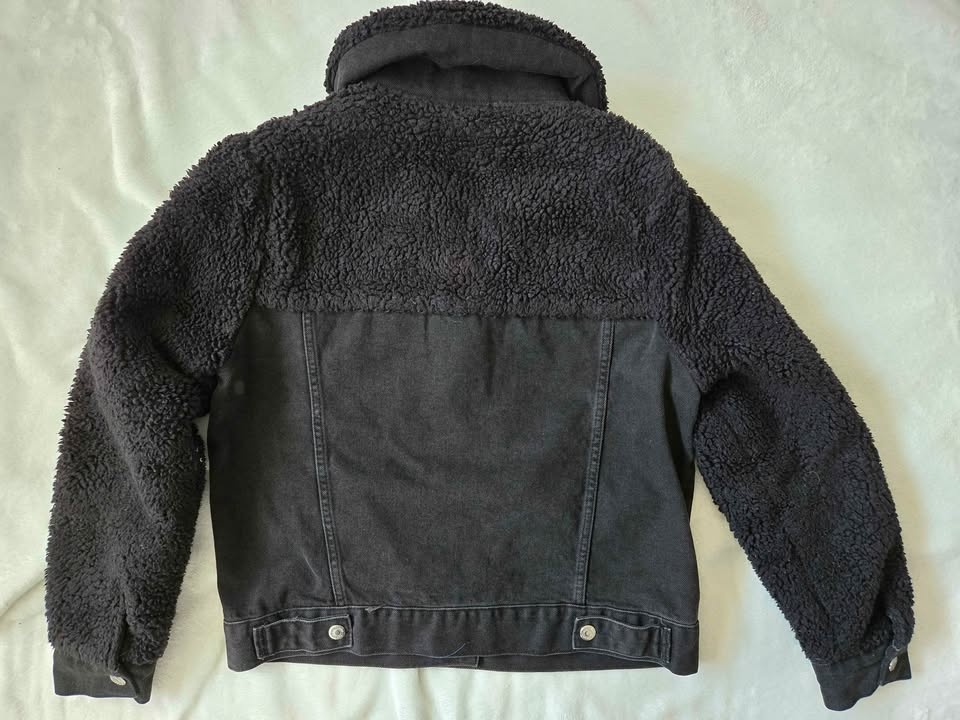 Top Shop Black Jean Jacket, Size 6 Eur 38 - photo 2
