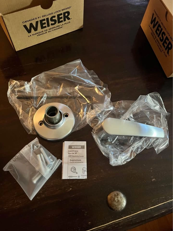 Weiser Dummy Door Levers (Satin Chrome) - Set of 2 - Brand New! - photo 5