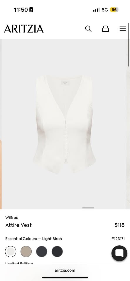 Aritzia Attire Vest Size 2 NWT - photo 3