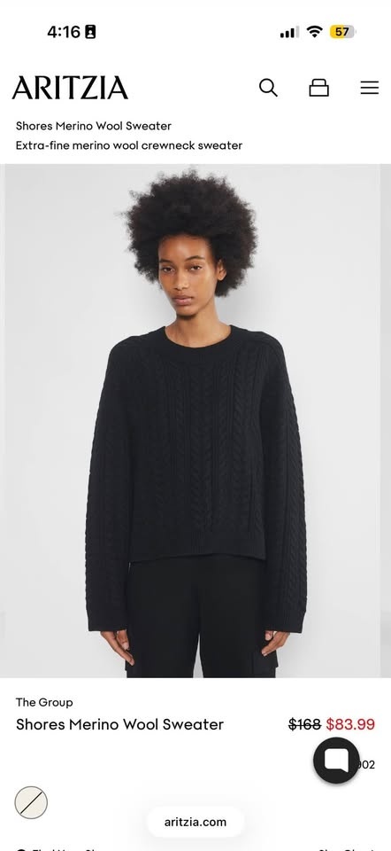 Aritzia Shores Merino Wool Sweater Size XS NWT - photo 2