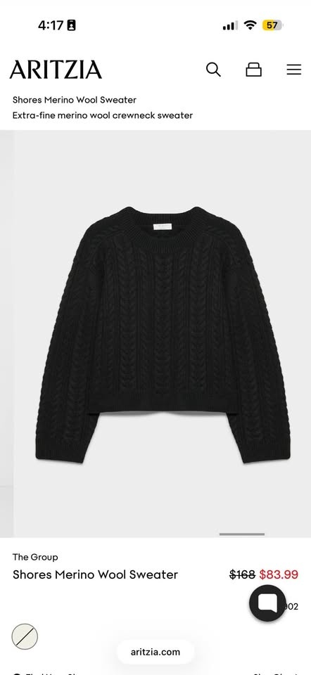 Aritzia Shores Merino Wool Sweater Size XS NWT - photo 3
