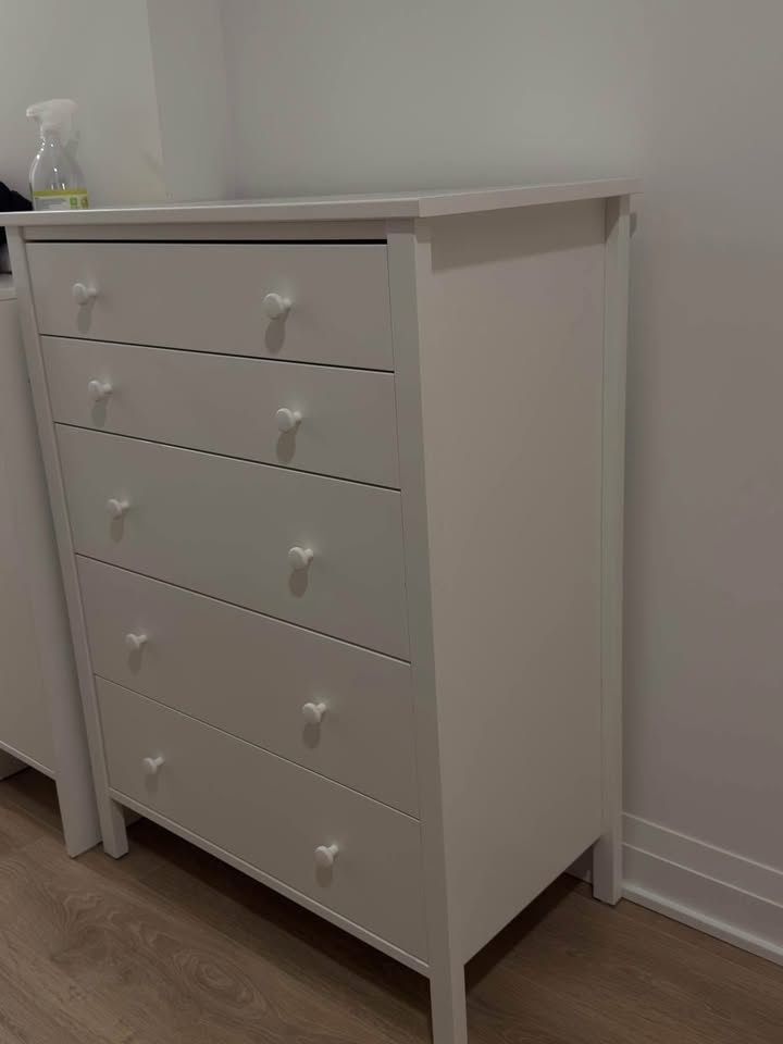 5 drawer chest, white - photo 4