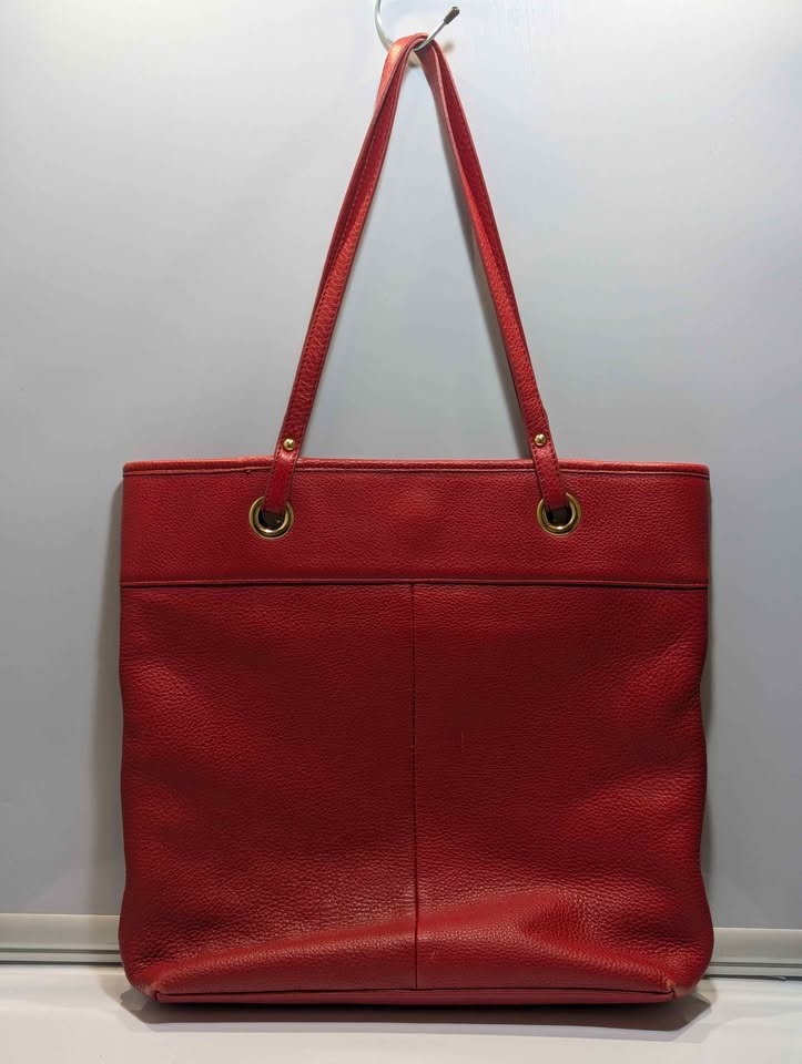 Tommy Hilfiger Red Leather Tote Bag and matching card holder - photo 2