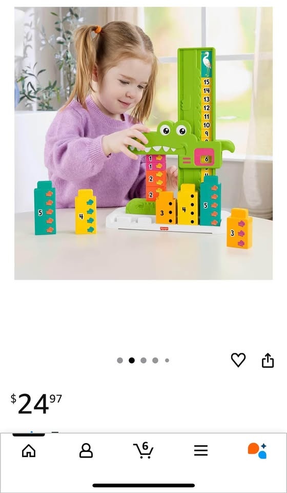 Fisher-Price Adding Alligator Counting Toy with 10 Blocks - photo 3