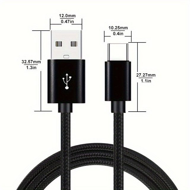 Samsung/iPhone USB Type C Fast Charging Cable - Long 6.6 ft - photo 2