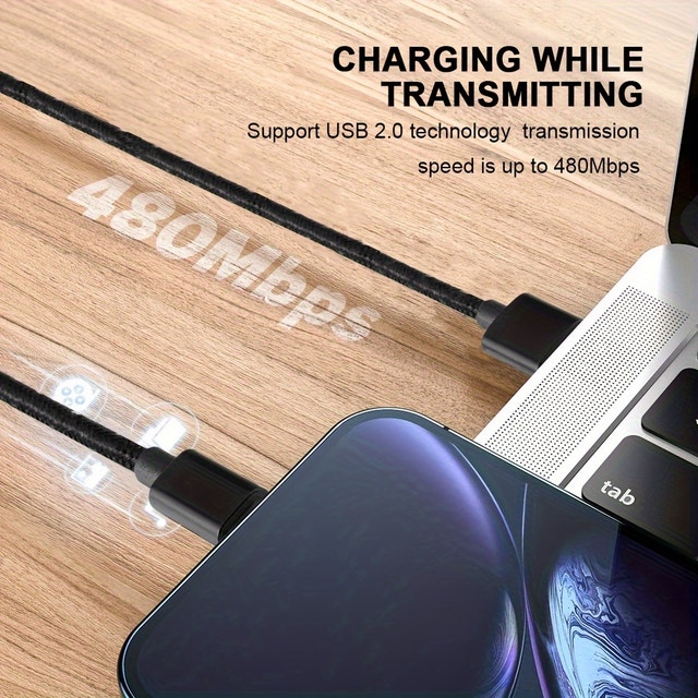 Samsung/iPhone USB Type C Fast Charging Cable - Long 6.6 ft - photo 4