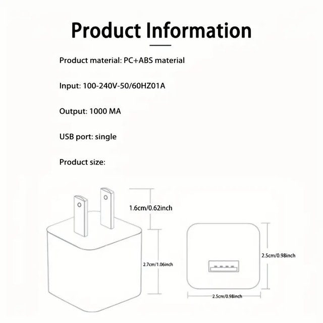USB Mobile Phone Charger Adapter Plug - photo 2