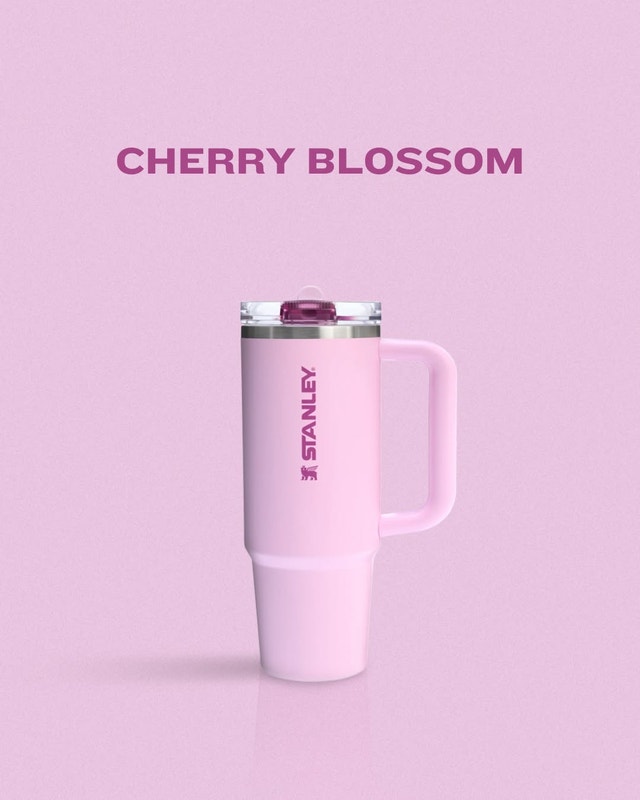Stanley Tumbler - Cherry Blossom - Leakproof Flip Straw