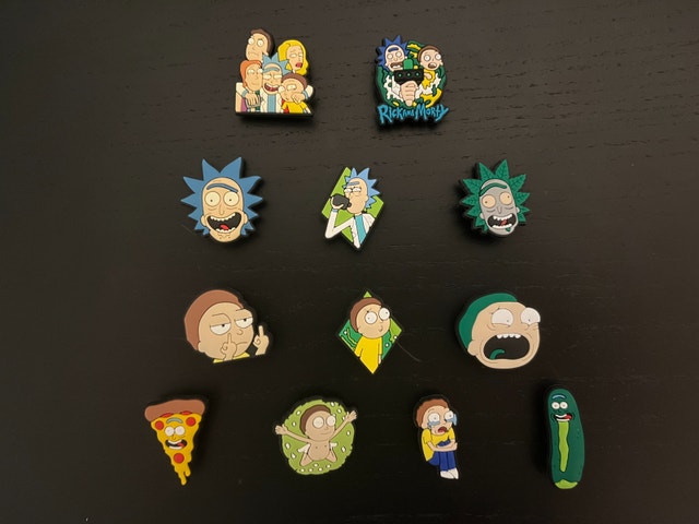 Rick and Morty Croc Charms - Jibbits