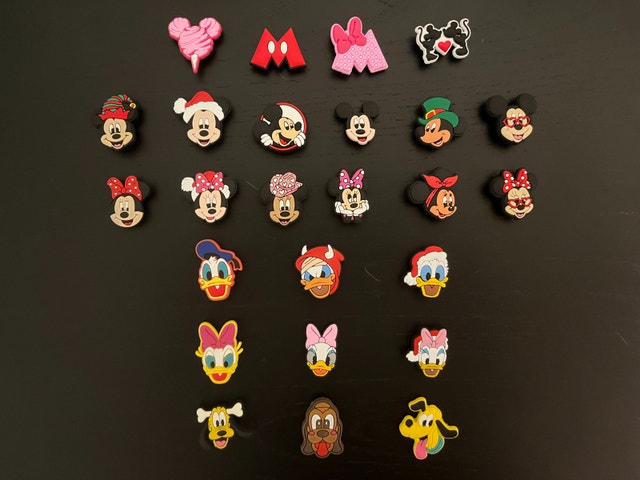 Disney Mickey Minnie Donald Pluto Croc Charms - Jibbits