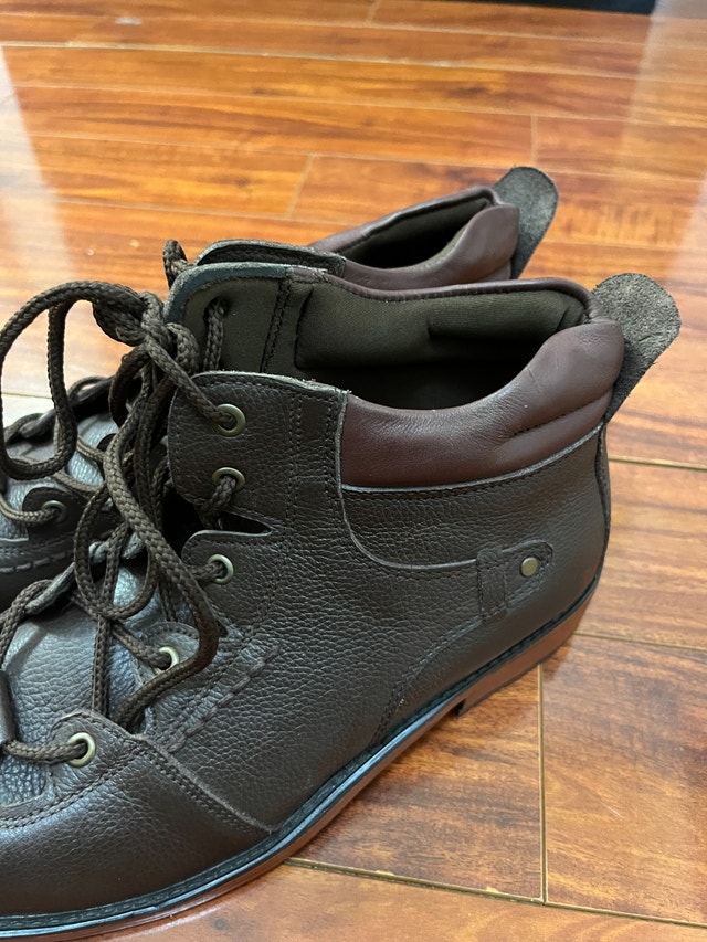 Cross-Laced Rugged Genuine Leather Boots - photo 2