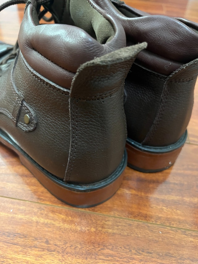 Cross-Laced Rugged Genuine Leather Boots - photo 4