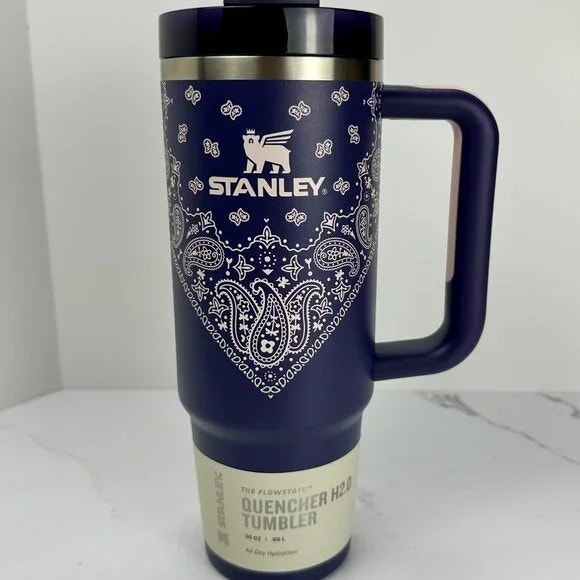 Stanley Tumbler - Cowboy / Cowgirl Design - Blue Corn Paisley