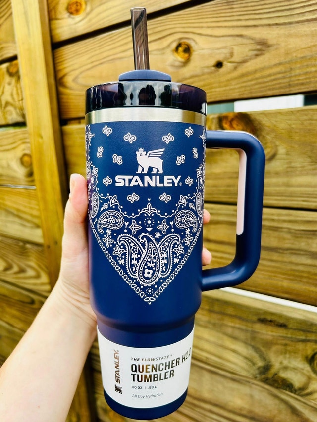 Stanley Tumbler - Cowboy / Cowgirl Design - Blue Corn Paisley - photo 2