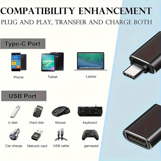 USB to USB-C Converter Charger - photo 4
