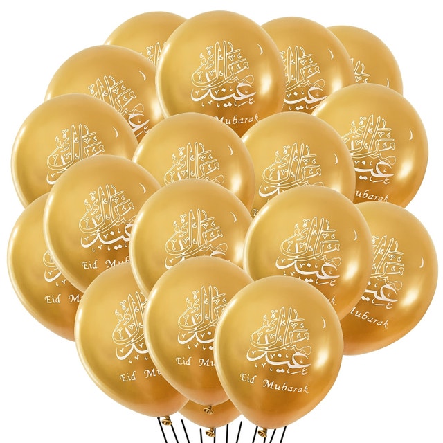 Eid Mubarak Decoration Balloons - 30 pcs Golden - photo 4