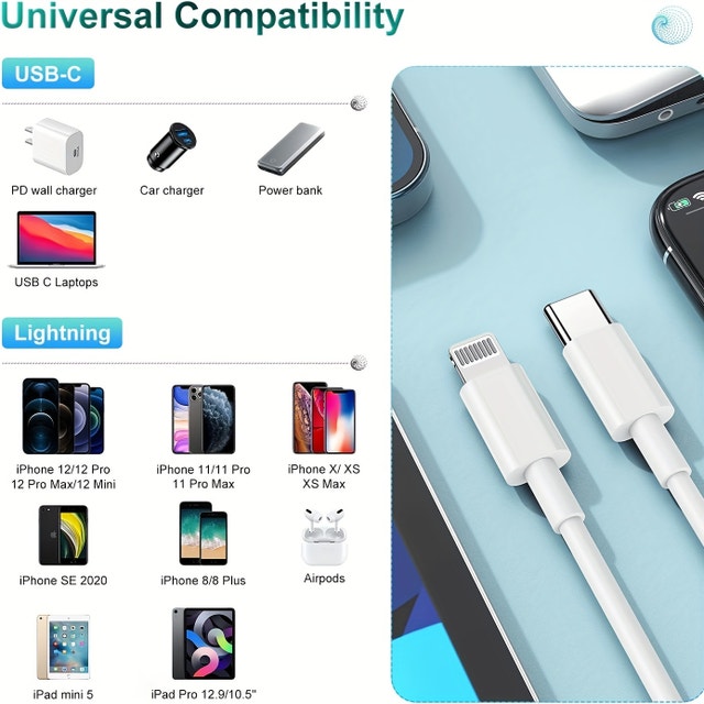 Phone Charging Cable - Extra Long 10 ft - photo 2