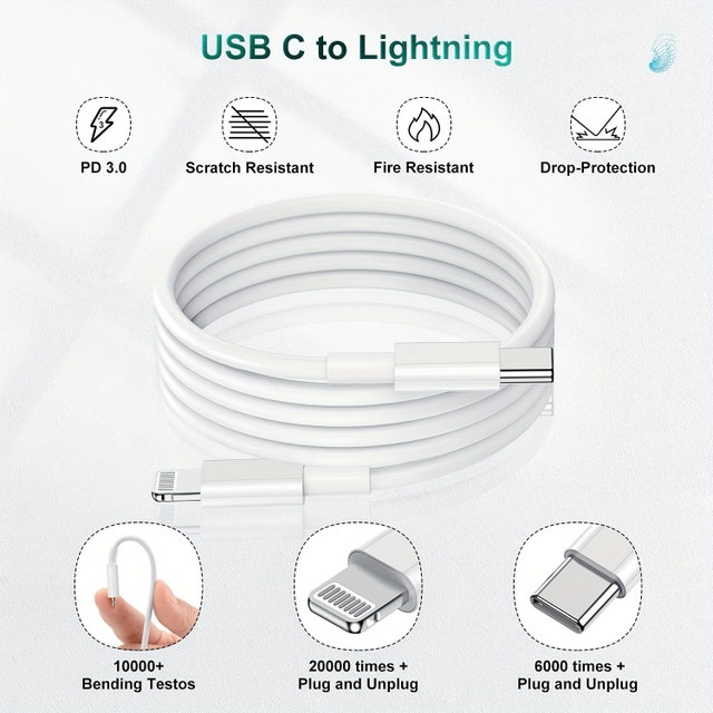 Phone Charging Cable - Extra Long 10 ft - photo 3