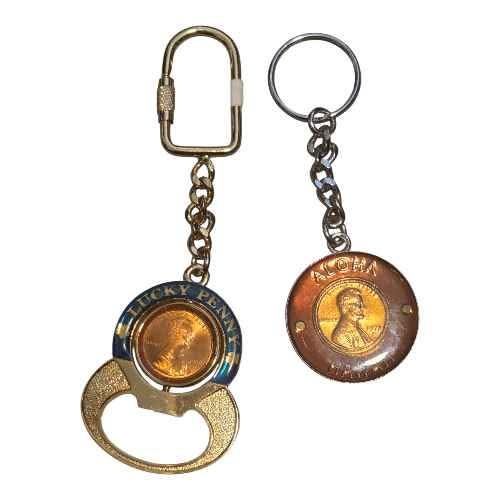 Vintage Hawaii Penny Keychains – Aloha Souvenir Lot - photo 2