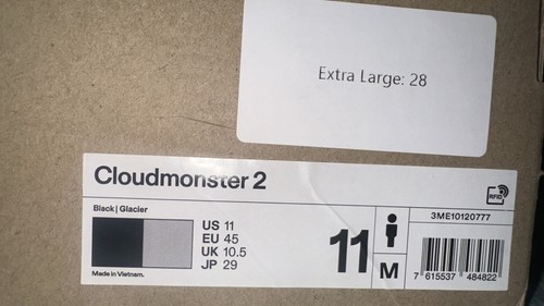 Men's On. Cloudmonster 2 Black | Glacier NWB Size 11 - photo 3